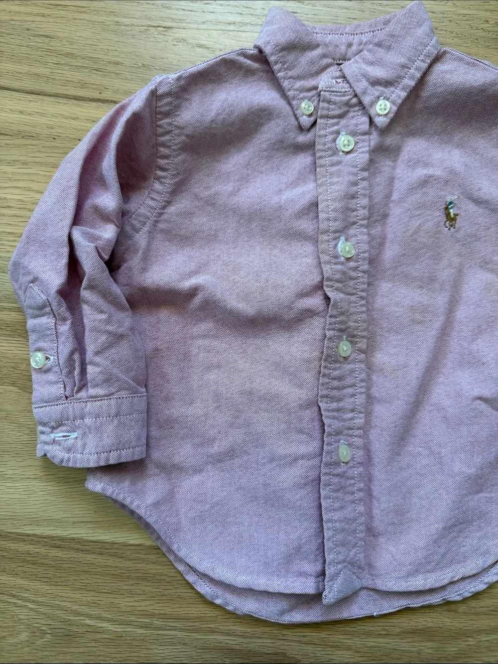 Ralph Lauren Boys Pink Oxford Button-Down Shirt sz 12 mos